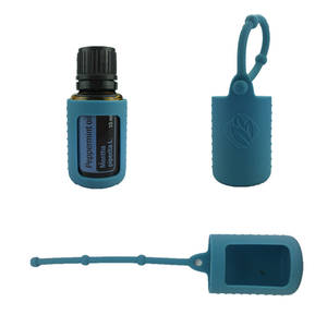 Housse de protection en silicone souple de haute qualité, écologique, de la marque Hongsen, jaune, bleu, violet, <span class=keywords><strong>orange</strong></span>, vert, rose, pour flacon d'huile essentielle de 15 ml - Product Image 3