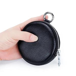 AndoBag Coin <b>Purse</b> for <b>Women</b> Genuine Cow Leather <b>Small</b> Round Bags Fashion Simple Earphone Storage Bag Card Holder 201 - Product Image 3