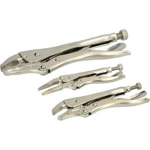 BRILLIANT TOOLS - BT065003 Locking <b>pliers</b>/grip <b>pliers</b> <b>set</b> (3 pcs.) - EAN 4042146778142 <b>PLIERS</b> AND CUTTERS ADJUSTABLE <b>PLIERS</b> - Product Image 1