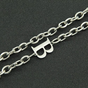 Collar de cadena doble cubana, cadena para el cuello de acero de titanio, estilo dulce y moderno para discoteca, conjunto de cadena Tanjing, collar de moda Lijing - Product Image 4