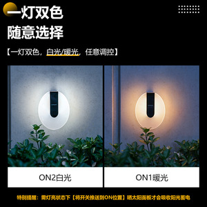 <b>Solar</b> Outdoor Wall Lamp Polycarbonate Diffuser 20 Degree Beam Angle Waterproof LED <b>Light</b> For Garden Patio Decor - Product Image 3