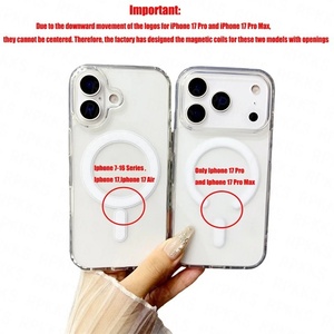 Étui de protection magnétique transparent pour iPhone 16 Pro avec dos en acrylique, cadre souple en TPU et emballage inclus - Product Image 5