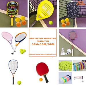 Support de raquettes de tennis portable, pliable, réglable en hauteur, pour intérieur et extérieur, avec filet standard et options multi-tailles - Product Image 6