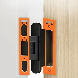 Piastra di guida per fresa a cerniera nascosta, modello per incisione per carpentieri, per l'installazione di cerniere 3D a scomparsa su telai di porte in legno - Product Image 1