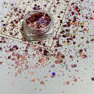 Poudre à ongles pailletée effet caméléon, qualité cosmétique, mélange de couleurs changeantes, pour manucure de Noël, décoration d'ongles en salon, poussière décorative - Product Image 6