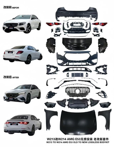 Nouveauté, kit carrosserie de haute qualité Mercedes-Benz <span class=keywords><strong>Classe</strong></span> <span class=keywords><strong>E</strong></span> 2016-2023 W213 W214 style AMG, pare-chocs, phare, plastique/métal, à visser - Product Image 4
