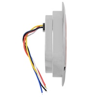 Nouveau feu arrière LED rond de 4 pouces 12-24V, faisceau haut/bas, cinq fils, clignotant central avec yeux d'ange, compatible universel camion et voiture