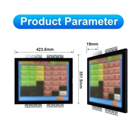 Monitor para Juegos Nuevo con Panel de Vidrio de 19 Pulgadas, Borde de Acero Inoxidable, Relación de Aspecto 4:3 e Interfaz USB