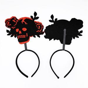 Diadema <span class=keywords><strong>de</strong></span> Fieltro con Rosas para Halloween, Decoración para Fiestas <span class=keywords><strong>de</strong></span> <span class=keywords><strong>Carnaval</strong></span>, Accesorios para el Día <span class=keywords><strong>de</strong></span> Muertos - Product Image 2