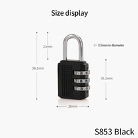 Serrure de bagages à poignée de haute qualité, accessoires de bagages, tiroir, verrouillage à mot de passe, cadenas en métal pour sac à dos durable
