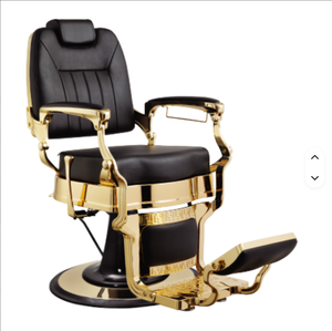 Sillón de Barbería para Hombre, Base Color Oro Rosa, Muebles de Salón de Belleza, Sofá para Peluquería en Venta - Product Image 1