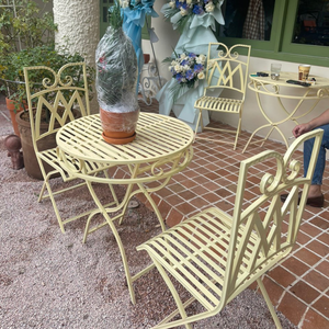 Wrought Iron <b>Table</b> <b>and</b> <b>Chair</b> Set for Home Indoor Outdoor Garden Furniture Set Garden Furniture Outdoor Comfortable Wrought <b>Chair</b> - Product Image 2