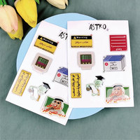 Benutzer definierte 3D Epoxy Resin dekorative Aufkleber Druck A6 gestanzte 3D Gel Dome Aufkleber für Handy hülle