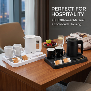 Hotel guest room fashion 600ml bollitore elettrico Set di vassoi di benvenuto forniture per elettrodomestici dell'hotel - Product Image 3