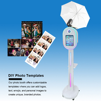 Coque de photomaton personnalisable avec flash et parapluie, pour appareil photo reflex numérique et iPad, autoportante, pour mariages