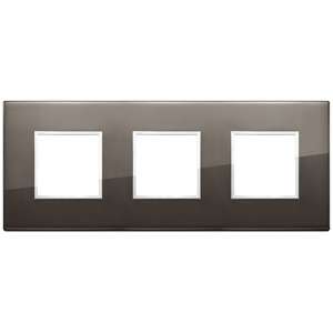Int71 Sapphire Black 3 Gang Wall <b>Switch</b> Plate 24mm Length 9.7mm Width 1.7mm Height - Product Image 1