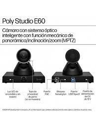 Cámara Inteligente <span class=keywords><strong>Polycom</strong></span> Poly <span class=keywords><strong>Studio</strong></span> E60 <span class=keywords><strong>4K</strong></span> MPTZ 12x Opt. Totalmente Nueva Sistema de Videoconferencia con Función de Votación y Zoom - Product Image 3