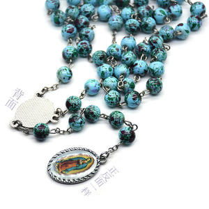 Venta al por mayor Cruz <span class=keywords><strong>Nuestra</strong></span> <span class=keywords><strong>Señora</strong></span> <span class=keywords><strong>de</strong></span> <span class=keywords><strong>Guadalupe</strong></span> <span class=keywords><strong>Rosario</strong></span> Collar <span class=keywords><strong>de</strong></span> oración para hombres Mujeres Iglesia Suministros para el culto - Product Image 4