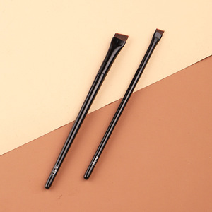 Cepillo para cejas con forma de cuchilla, pelo sintético de 5mm-9mm, mango de plástico para aplicación de maquillaje con lápiz de cejas - Product Image 1