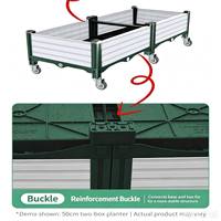 Jardinière rectangulaire en rotin PP tressé, légère, écologique, durable, avec trou de drainage extérieur et auto-arrosage