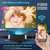 Mini projecteur de home cinéma Portable, appareil android Led HD pour smartphone, Wifi, Portable, lumens