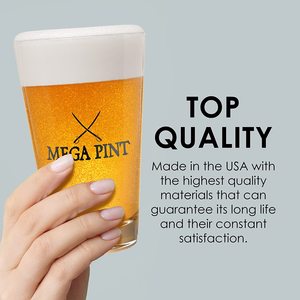 Vaso de Cerveza <span class=keywords><strong>MEGA</strong></span> PINT de 16 <span class=keywords><strong>oz</strong></span> de Age of Sage - Excelente Vaso para Bebidas Frías - Vaso Apto para Lavavajillas - Product Image 4