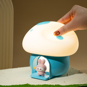 Veilleuse Champignon pour Enfants, <span class=keywords><strong>Lampe</strong></span> Champignon Mignonne avec Veilleuses Tactiles en Silicone Rechargeables pour Bébé, Cadeaux pour la Chambre d'Enfant - Product Image 4