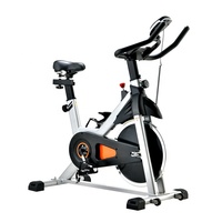 Bicicleta de Spinning para Ejercicio en Interiores, con Tubo de Acero de 1.5 mm de Grosor, Pantalla LCD, Ideal para Deportes y Fitness