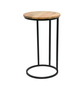 Mini table basse d'appoint de luxe légère au design moderne avec cadre en bois et en métal personnalisé pour le petit salon familial - Product Image 1