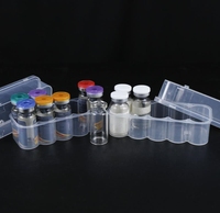 3ml 5ml 7ml 10ml 10cc Boîte de rangement pour emballage de bouteille Cillin personnalisée Boîte à fioles en plastique transparent Boîtes porte-flacons