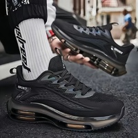 Chaussures de course légères et sportives pour hommes, en mesh, à lacets, taille 46, semelle extérieure en TPU confortable, flexibles, tendance, pour les voyages et les occasions décontractées, toutes saisons