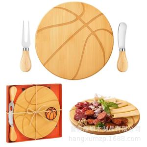 Hangxu Wooden Round <b>Dinner</b> Plate Solid Wood Party Snack Board Durable Serving <b>Tray</b> - Product Image 3