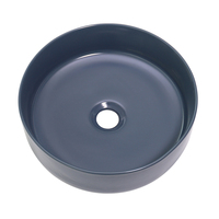Lavabo en céramique moderne à poser sur comptoir, avec drain, facile à nettoyer, finition nickel, capacité 12L, pour salle de bain