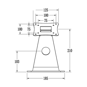 Adjustable Industrial <strong>Computer</strong> Vesa Desktop Stand 17-27 Inches LCD Monitor <strong>Bracket</strong> for Screen Size - Product Image 5