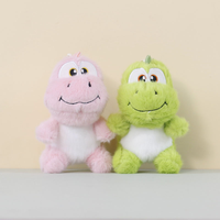 Porte-clés en peluche dinosaure mignon en gros, design personnalisé, mini dinosaure de dessin animé en peluche, jouet animal en peluche pour promotion