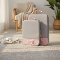 Sac de voyage Oxford à compression pour bagages, valise rétractable avec fermeture éclair, sac à vêtements léger et tendance