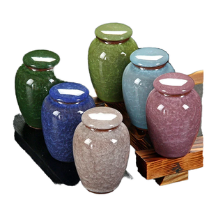 Wholesale Modern High Quality Hand Painted Ceramic Urn Pet Memorial Dog <b>Ashes</b> Keepsake <b>for</b> Pets - Product Image 1