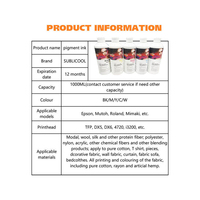 Encre DTF en gros 1000m/bouteille pour imprimantes DTF Epson XP600 I3200 4720 – Encre pigmentée DTF 5 couleurs