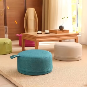 Cojín Redondo para Suelo, 20 cm de Grosor, Material de Lino Suave, Desmontable y Lavable, Decoración para el Hogar, Almohada para Asiento - Product Image 4