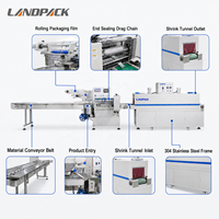 Machine d'emballage automatique horizontale pour boîtes de produits, cartons, films plastiques, tunnel de rétraction thermique, emballage de type oreiller
