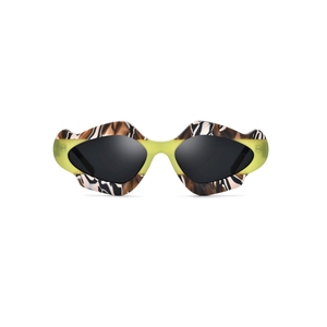 Cat Eye <b>Sunglasses</b> Full Rim Multicolor Frame Mirror Lenses Women Casual Fashion Adult - Product Image 4
