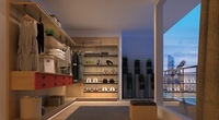 Meubles à prix d'usine, meilleures ventes : Ensemble de dressing de chambre à coucher avec armoire de style 'Walk-in'