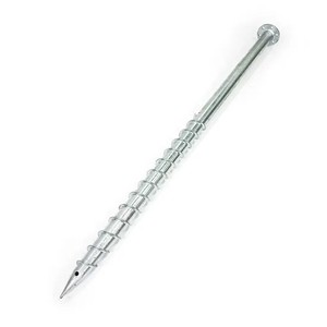 Vente en gros de vis de terre de fondation en acier au carbone boulon d'ancrage de <span class=keywords><strong>poteau</strong></span> <span class=keywords><strong>pour</strong></span> fondations de maison en <span class=keywords><strong>bois</strong></span> système de mesure en pouces - Product Image 2