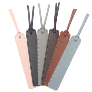 Long Strip PU Bookmarks PU Leather Bookmark for Promotions PU Page Corner Reading Bookmarks for Library Students Can Custom Logo