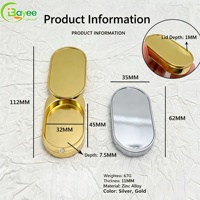 Estuche Magnético para Perfume Sólido, Estuches de Lujo de Metal, Estuche Compacto para Cosméticos, Caja de Metal Premium para Cosméticos