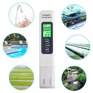 TDS-1 Aquariums Hydroponics Water Quality Tester 3 in 1 Temperature EC TDS PH Meter Pen with Backlight