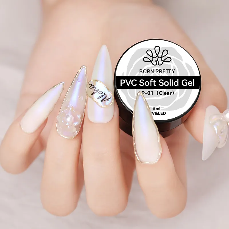 Sinh Ra Khá PVC Mềm Rắn Gel Polish 5Ml Điêu Khắc 3D Gel Ngâm Tắt Nail Gel Polish Cho Nail Art Designs