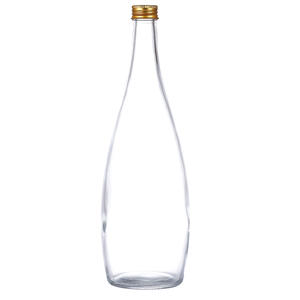 ขวดเครื่องดื่มแก้วรูปทรง <span class=keywords><strong>Evian</strong></span> 1L น้ำแร่ที่มีฝาโลหะ - Product Image 4