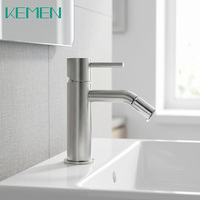 Robinet mélangeur en acier inoxydable 316L pour hôtel, finition or brossé poli, pour salle de bain, douche, cuisine, évier, vente en gros directe usine