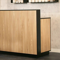 Prix de gros, style classique, mobilier de bureau, panneau en bois, design de bureau d'accueil, bureau de vente haut de gamme pour bureau ou salon de beauté